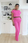 Ella Pants Set (Hot Pink)