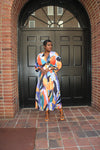 Abstract Midi Dress